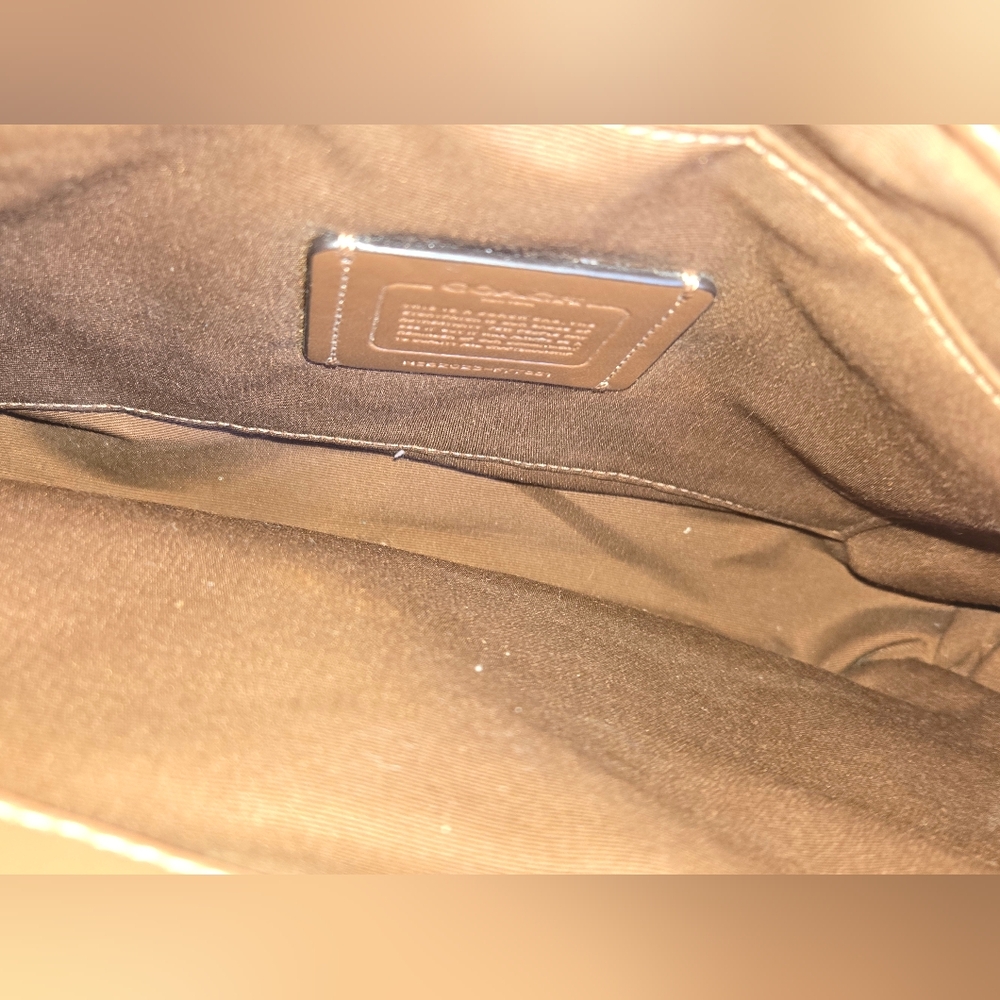 Coach Etta Carry All Tan Signature Shoulder Bag - Picture 13 of 16